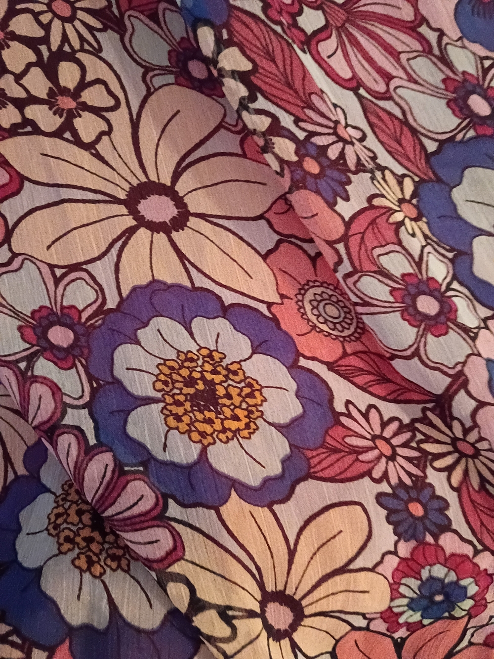 Terra & Sky Pink Floral Long-Sleeve Peasant Blouse 28w-30w Nwt - Picture 3 of 14
